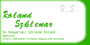 roland szklenar business card